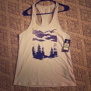 Under Armour light blue muscle tee